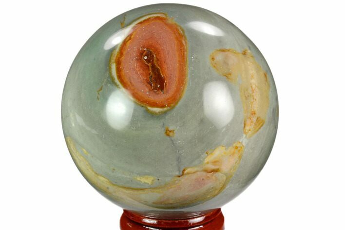 Polished Polychrome Jasper Sphere - Madagascar #124132